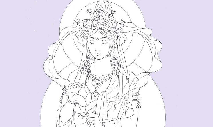 聖観音菩薩のイラスト