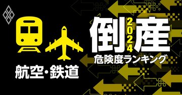 倒産危険度ランキング2024【航空・鉄道22社】11位ANA、6位JR東日本、1位は?