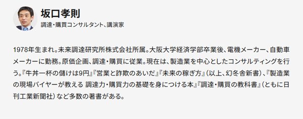 坂口孝則プロフィール