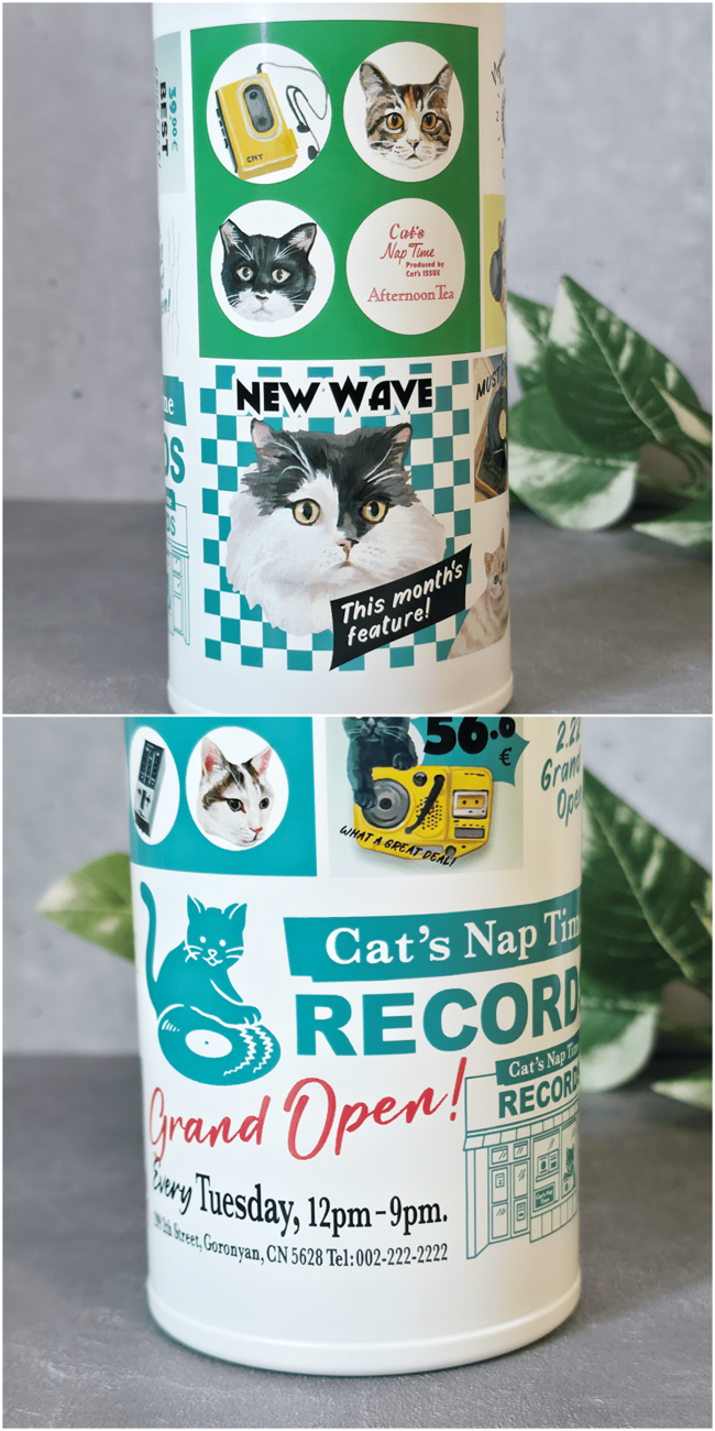 360度どこを見てもカワイイ!アフタヌーンティーの“ネコまみれボトル”5時間たってもお茶が温かいんです!