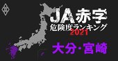 【大分・宮崎】JA赤字危険度ランキング2021、大分県ワースト1位は7億円の減益