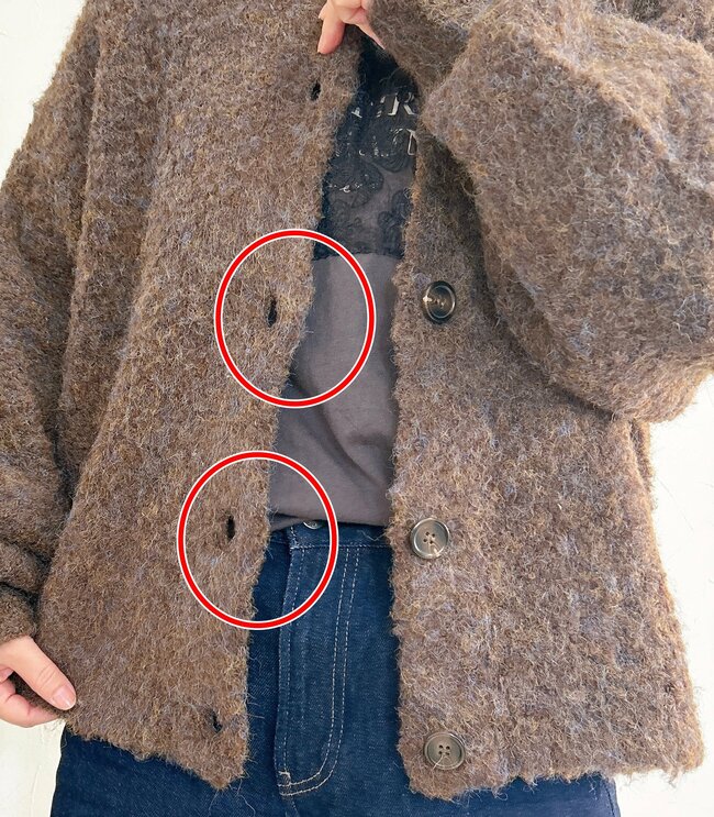 シルエットが可愛すぎる…！cocaの「ふわもこカーディガン」ゆったり体型カバーできるし、2990円はコスパいい！