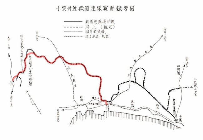 鉄道連隊演習線と新京成線