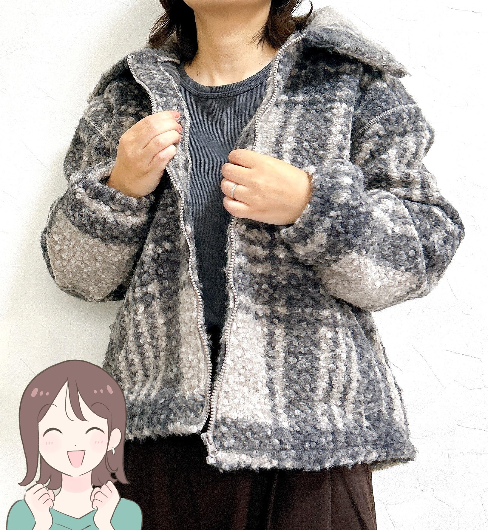 毛布を着てるみたい!しまむらの“2420円ジャンパースカート”羽織るだけでポカポカだから寒い日に手放せない!