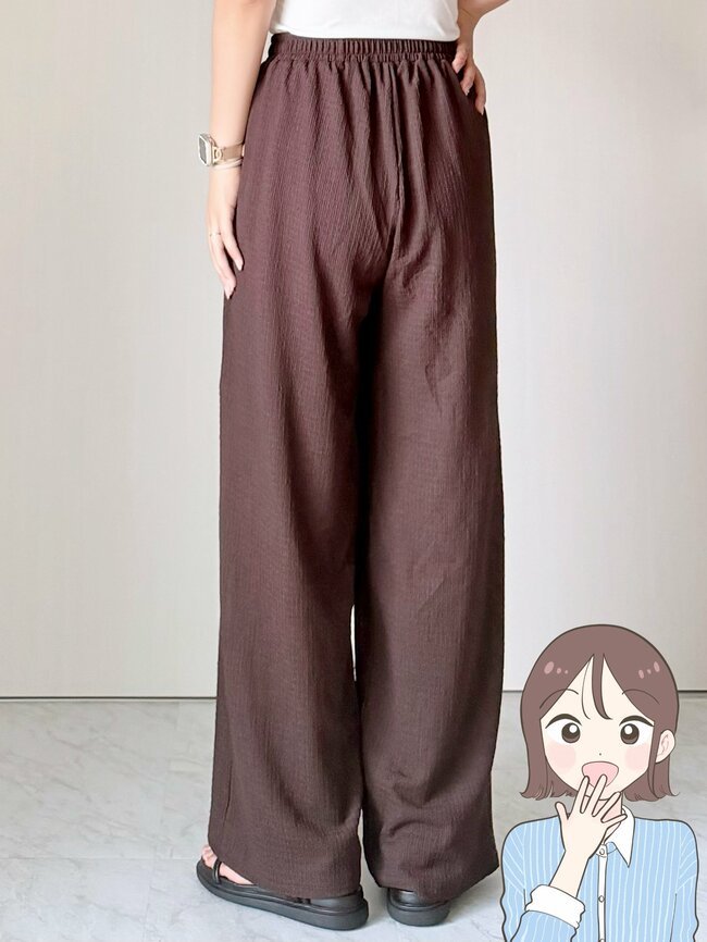 【しまむら】楽ちんすぎて毎日はきたい!1089円の「着痩せワイドパンツ」たっぷり着回せてコスパ抜群!《購入レビュー》