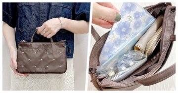 お薬手帳や内服薬がまるっと入った！アフタヌーンティーの「ポケットたくさんバッグ」マチの大きさを変えられて便利！《購入レビュー》