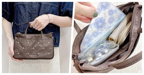 お薬手帳や内服薬がまるっと入った！アフタヌーンティーの「ポケットたくさんバッグ」マチの大きさを変えられて便利！《購入レビュー》