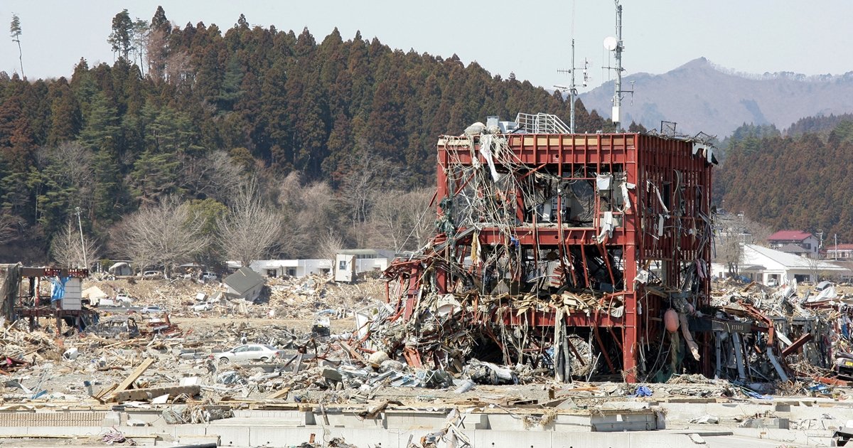 2011年東日本大震災の被災地(宮城県南三陸町)