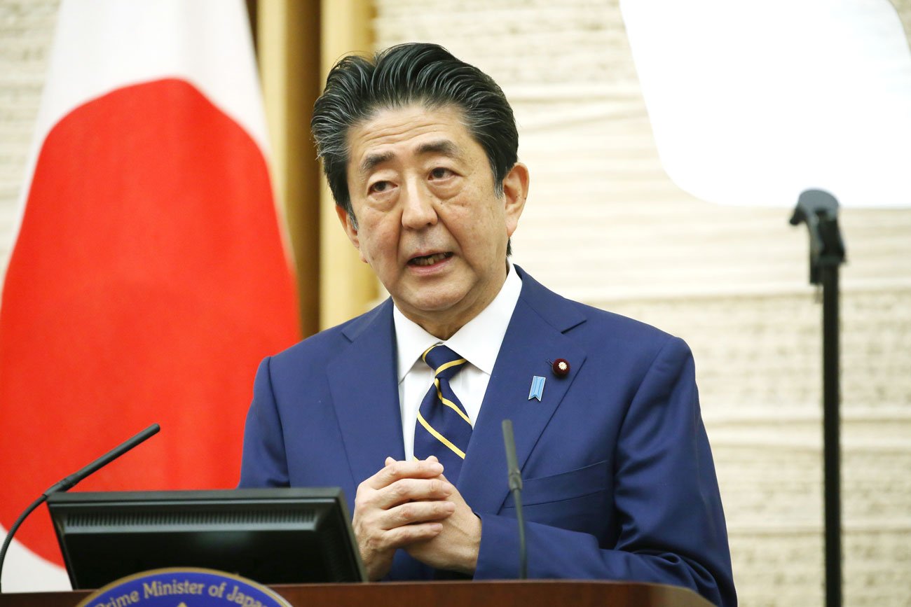 7日、記者会見を開催した安倍首相