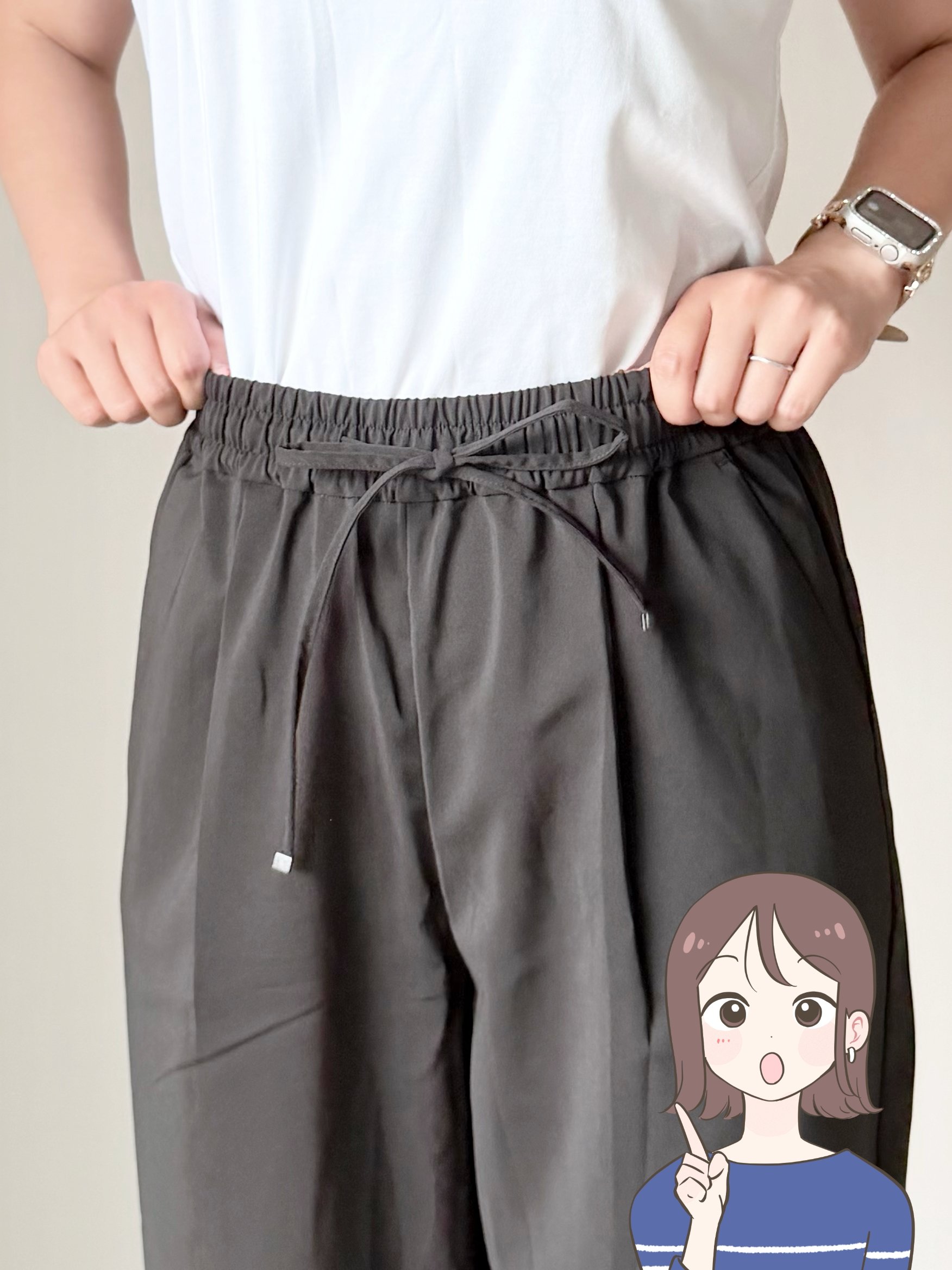 【しまむら】はいた瞬間ひんやり涼しい！1639円の「高見えワイドパンツ」着心地がいい上に、きちんと見えする名品です！《購入レビュー》
