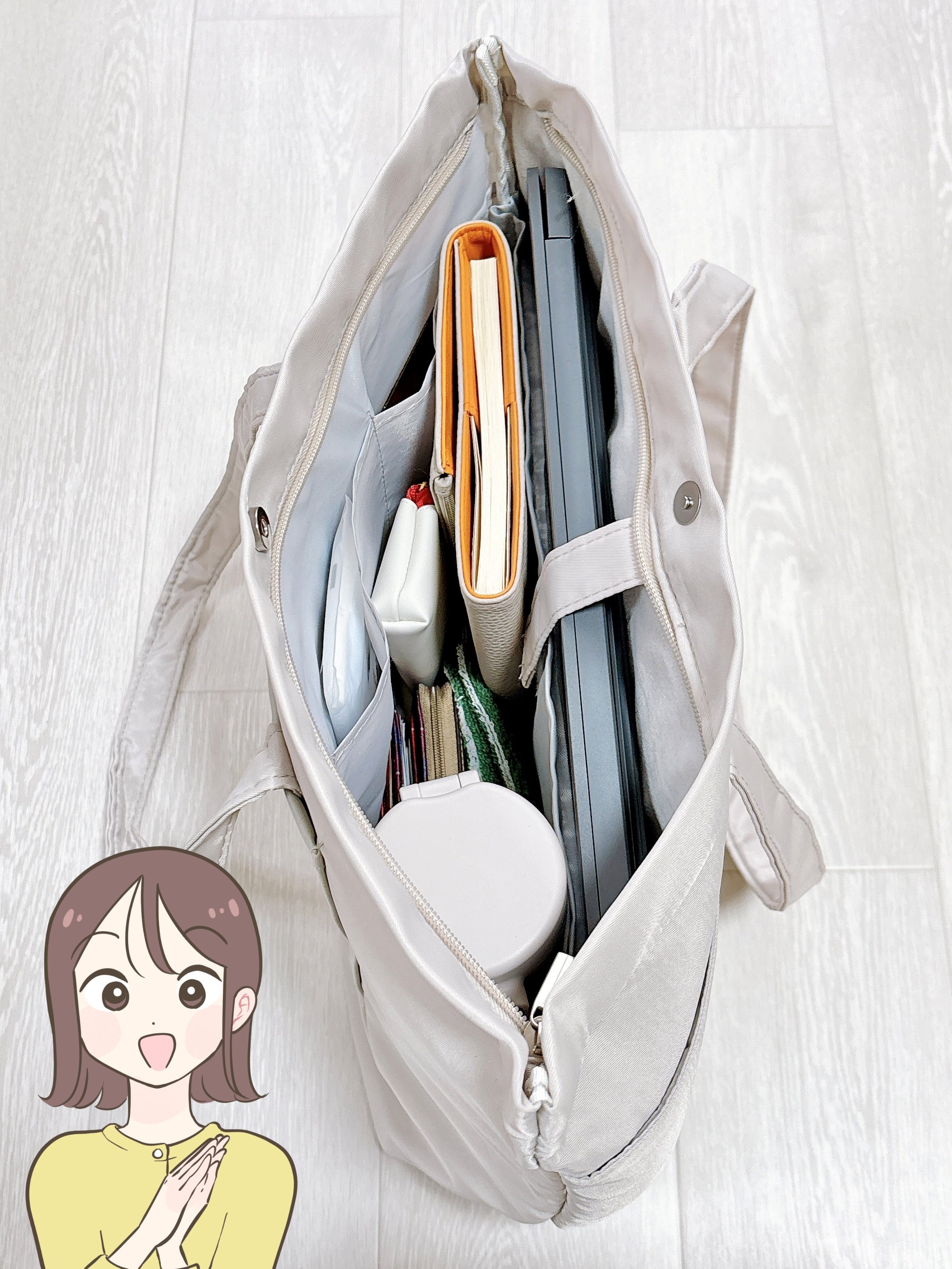 「2個目の購入」「買って大正解でした」3COINSの“大容量トートバッグ”ポケットいっぱいで大助かりです！「全て入るので助かってます」