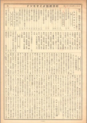 1923年9月21日号「震災と経済界　震災と各社の打撃」