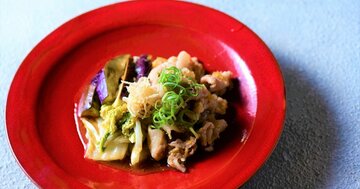 【カンタンなのに極上！ レンチンレシピ】いくらでも食べられる！ 料亭風しょうが焼き豚バラ肉の旨みがナスと白菜に染みる！