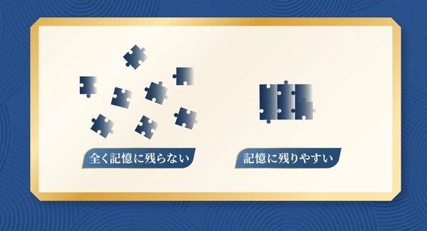 パズルのピースだけでは記憶に残らない