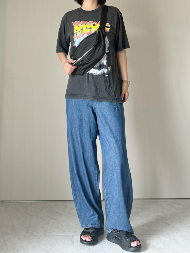 【しまむら】ぽわんとしたシルエットが綺麗！2189円の「楽ちんワイドパンツ」スウェット感覚ではけて快適です！《購入レビュー》