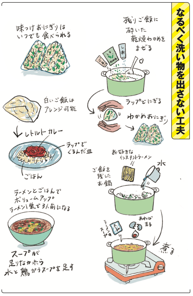 【マンガ】非常時を生き抜くための調理法、キッチンポリ袋でご飯を炊こう