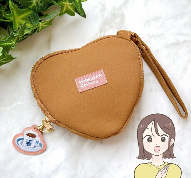 ミニ財布にちょうどいい…！コメダ珈琲の「ポーチ付きエコバッグ」が可愛すぎる！コーヒーカップのチャームにも一目惚れ！【購入レビュー】