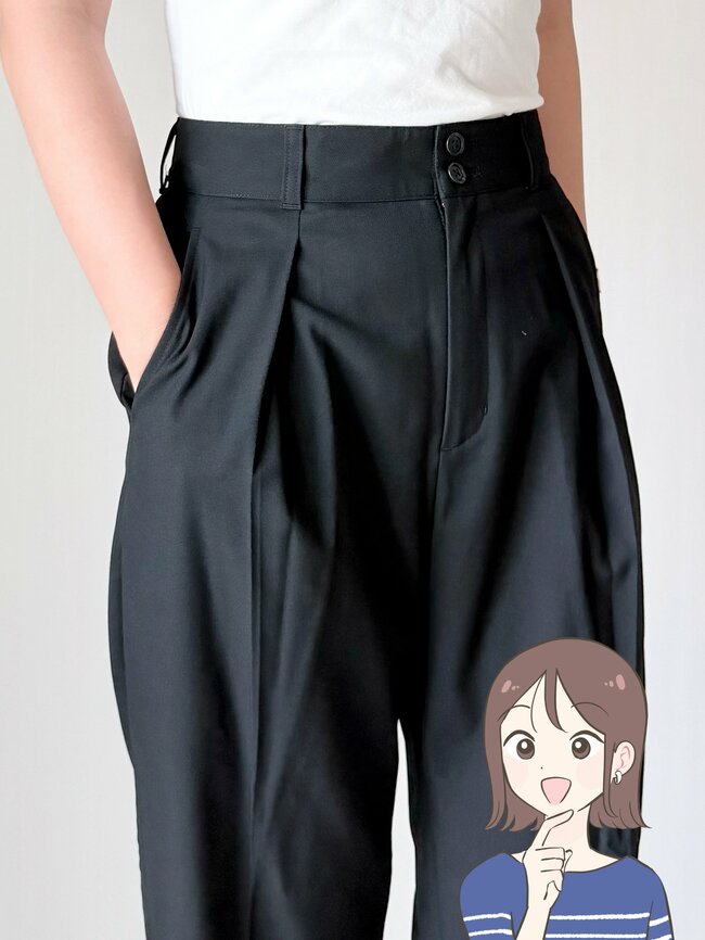 「脚が長く見える」GUの“美脚パンツ”細見えシルエットで着痩せします！「色違いも購入」「サラサラで涼しい」《購入レビュー》