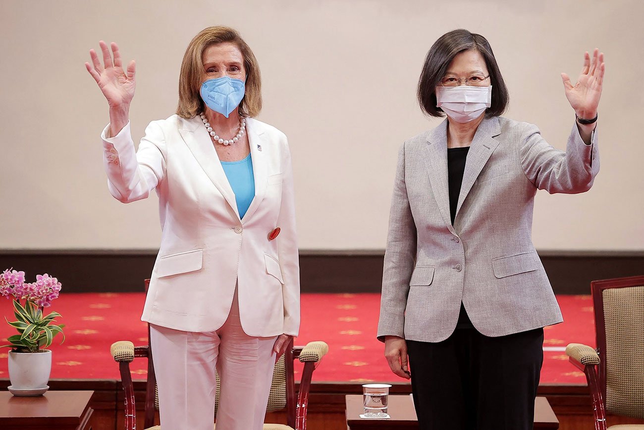 ペロシ米下院議長と蔡英文台湾総統 Photo:AFP PHOTO / TAIWAN’S PRESIDENTIAL OFFICE