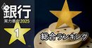 銀行実力番付2025「総合ランキング」！5位福岡銀行、3位みずほ銀行、ベスト＆ワースト1位は？