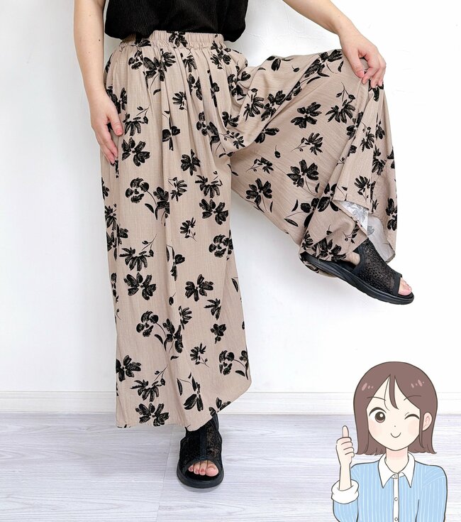 【しまむら】いつものコーデが見違える…！1639円の「スカートみたいなパンツ」体のラインを拾わなくて嬉しい！《購入レビュー》