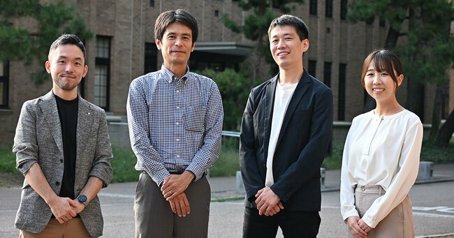 仙台市中心部にある東北大学 片平キャンパス。最先端の研究棟が並び、食堂は学生たちの活気で満ちていた。　Photo by Mayumi Sakai