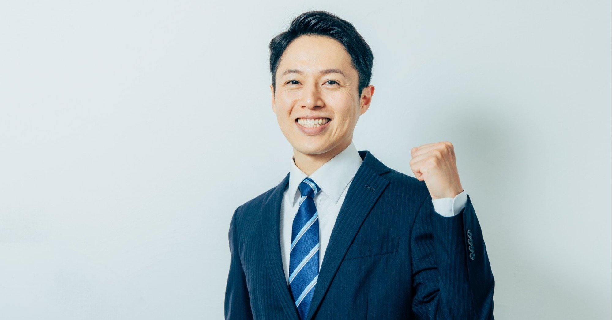 男性笑顔