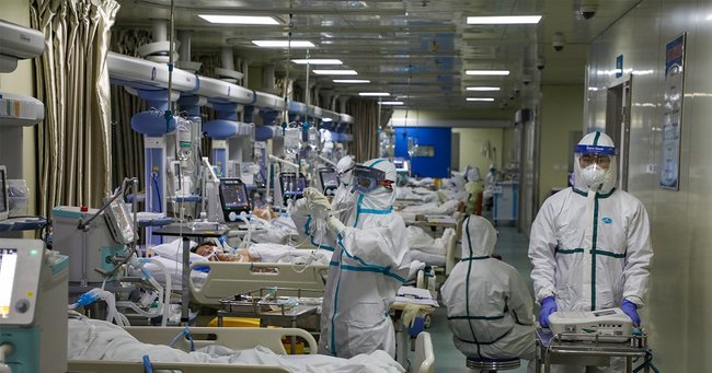 中国武漢の新型コロナウイルス対応の病院