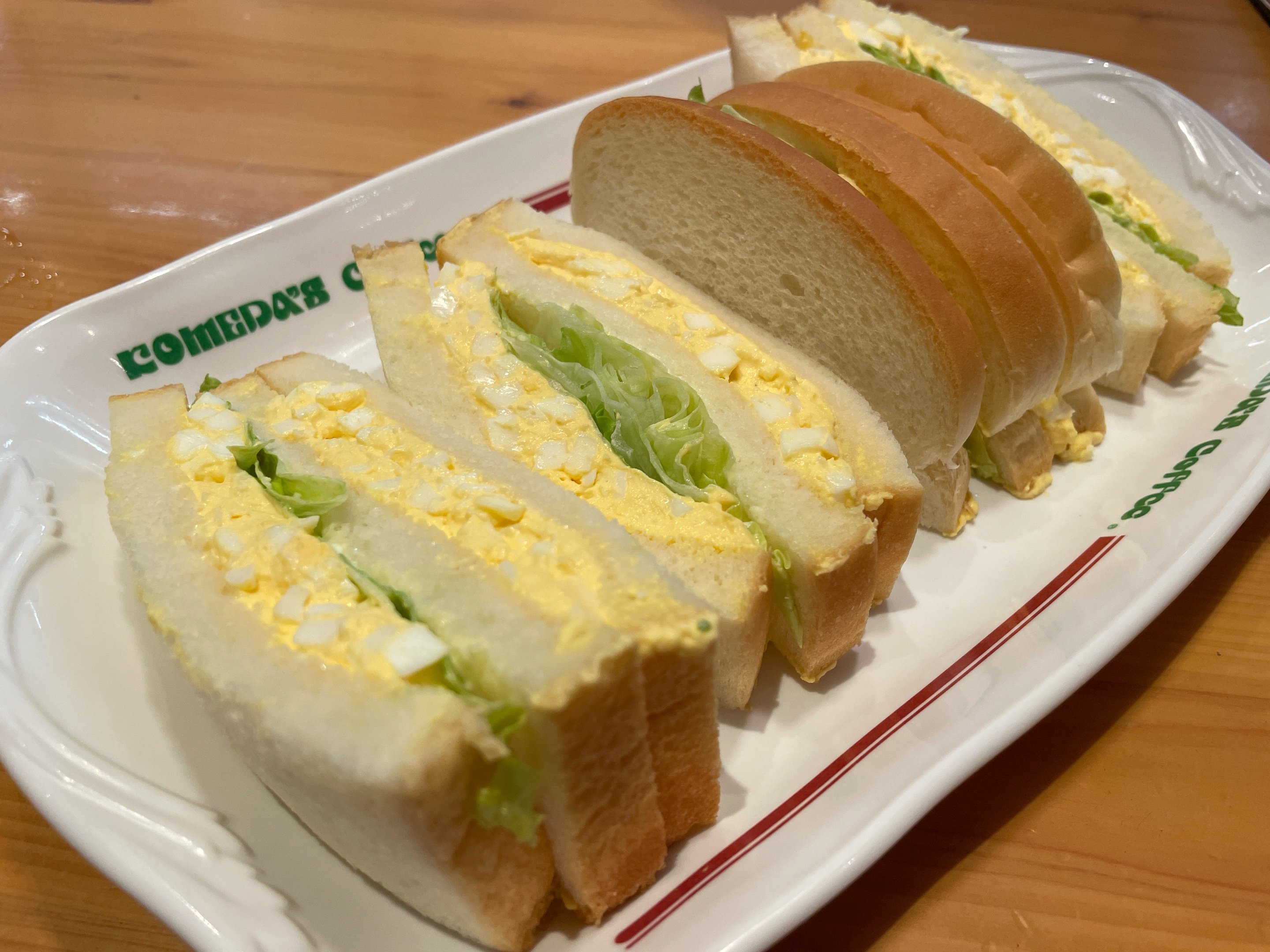 コメダ珈琲店のエッグサンド