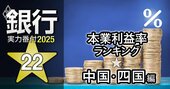 【中国・四国編】銀行実力番付2025「本業利益率」ランキング！3位香川銀行、2位徳島大正銀行、ベスト＆ワースト1位は？