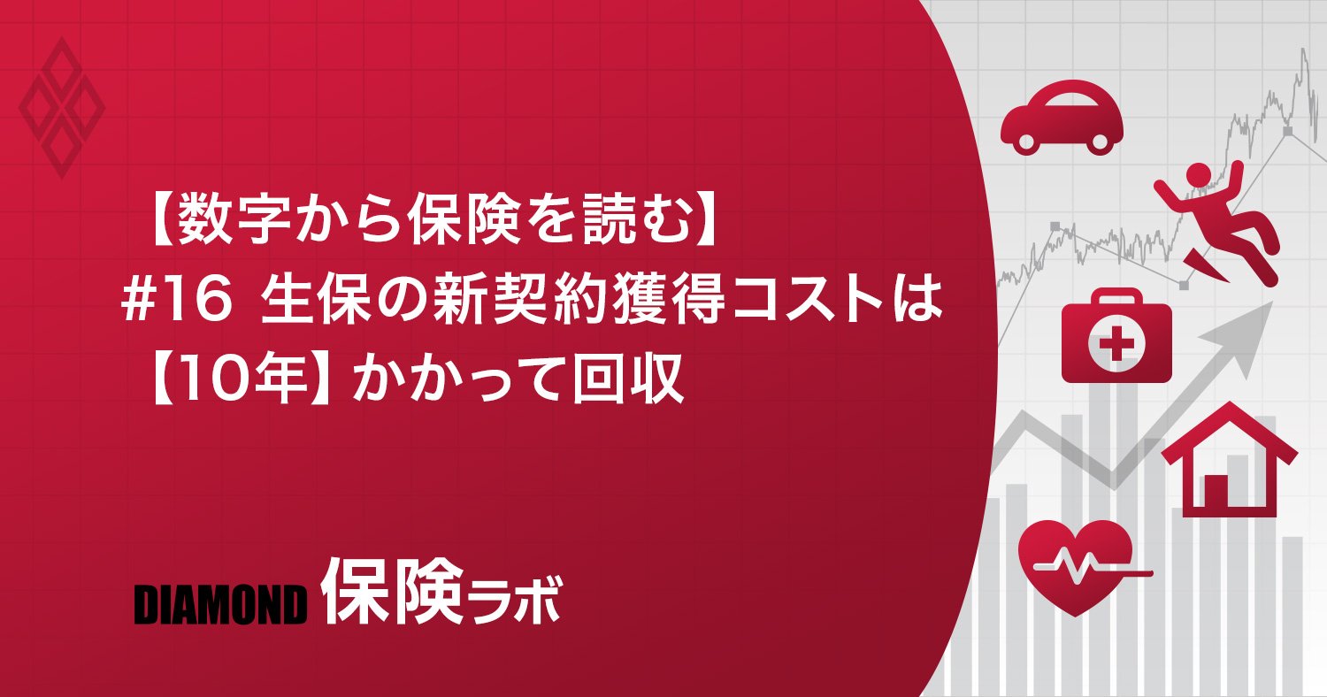 【数字から保険を読む】#16 生保の新契約獲得コストは【10年】かかって回収