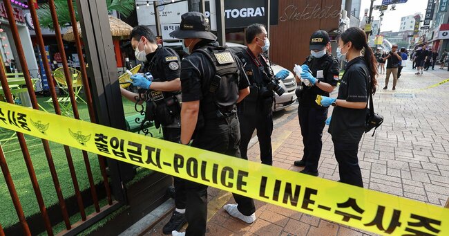 韓国・ソウルの西林（シルリム）駅付近で7月21日に、男が刺傷事件を起こし、1人が死亡、3人が負傷