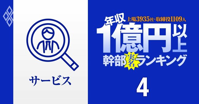 1億円以上稼ぐ取締役1109人の実名！ 上場3935社「年収1億円以上幹部」ランキング＃4