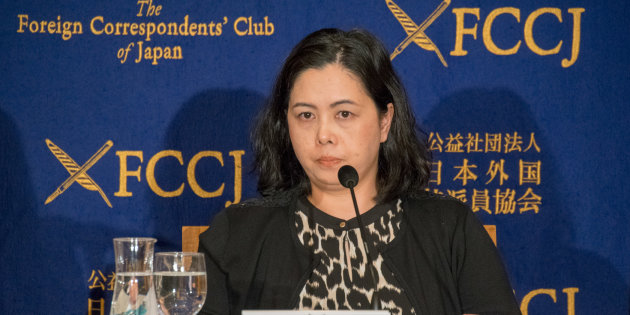 会見に臨む、「メディアにおけるセクハラを考える会」の谷口真由美代表 会見に臨む、「メディアにおけるセクハラを考える会」の谷口真由美代表
