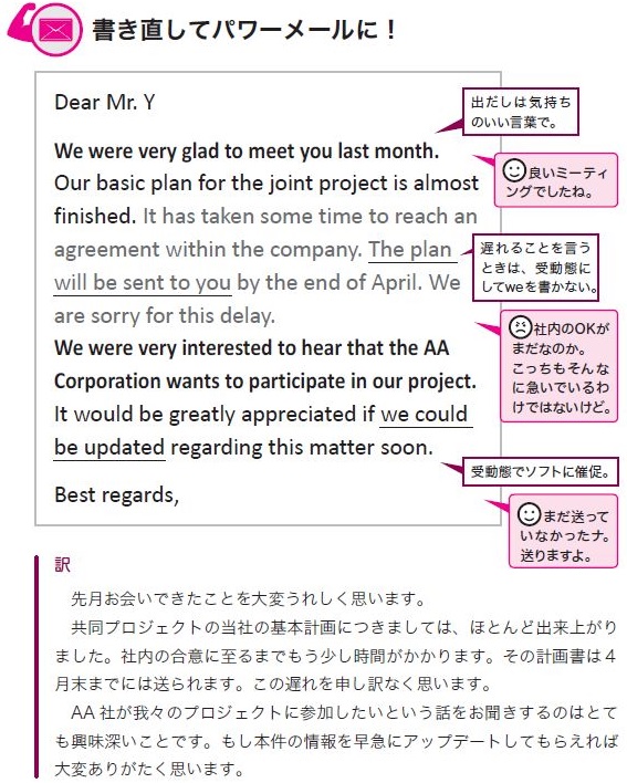 英文メールの鉄則<br />受動態を使えば相手は気持ちよく動く!