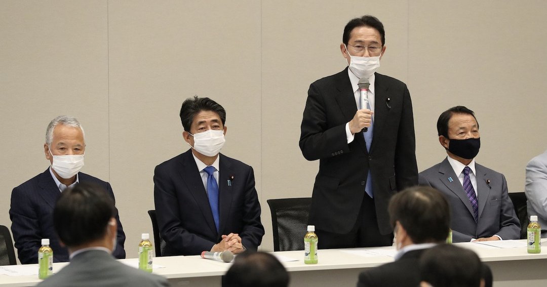 岸田文雄氏、安倍晋三氏、麻生太郎氏、甘利明氏