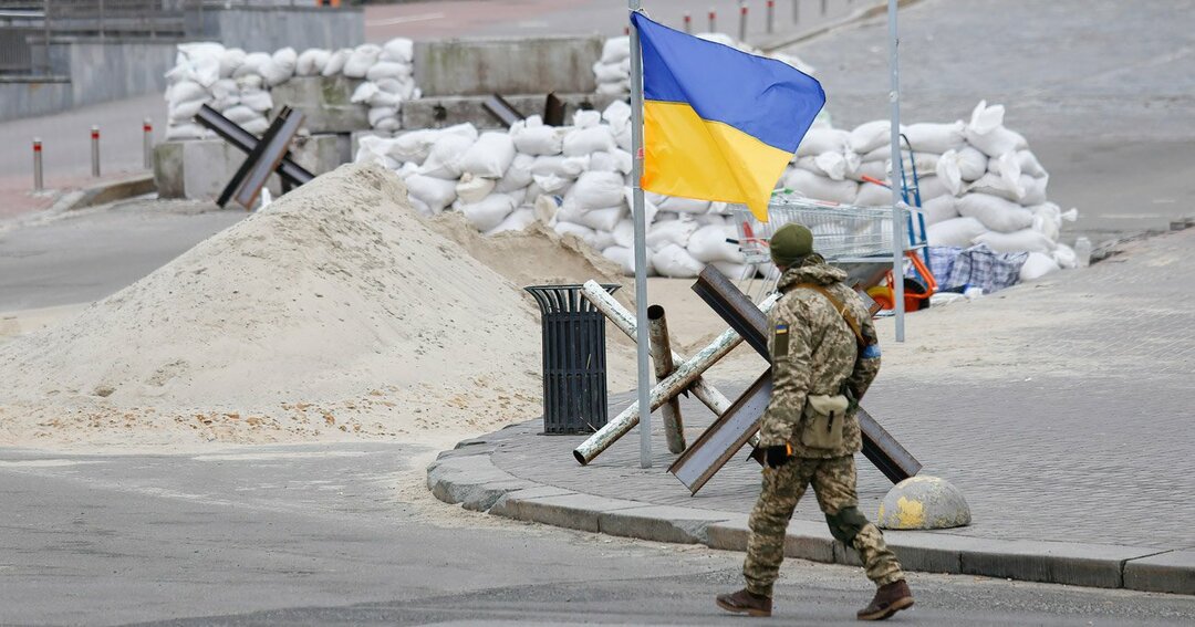キエフのウクライナ軍の兵士