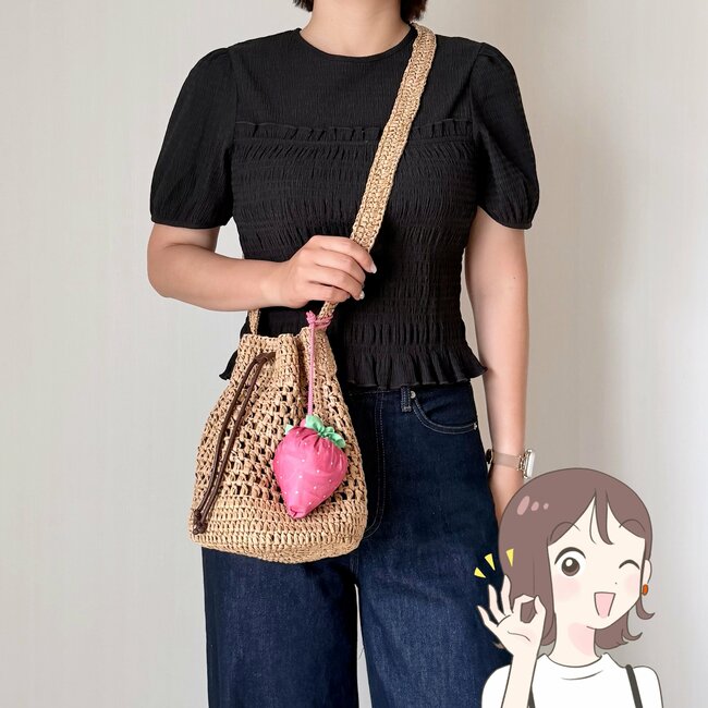 可愛すぎて即買いした！アフタヌーンティーの「畳まなくていいエコバッグ」苺みたいなフォルムがたまらない！《購入レビュー》