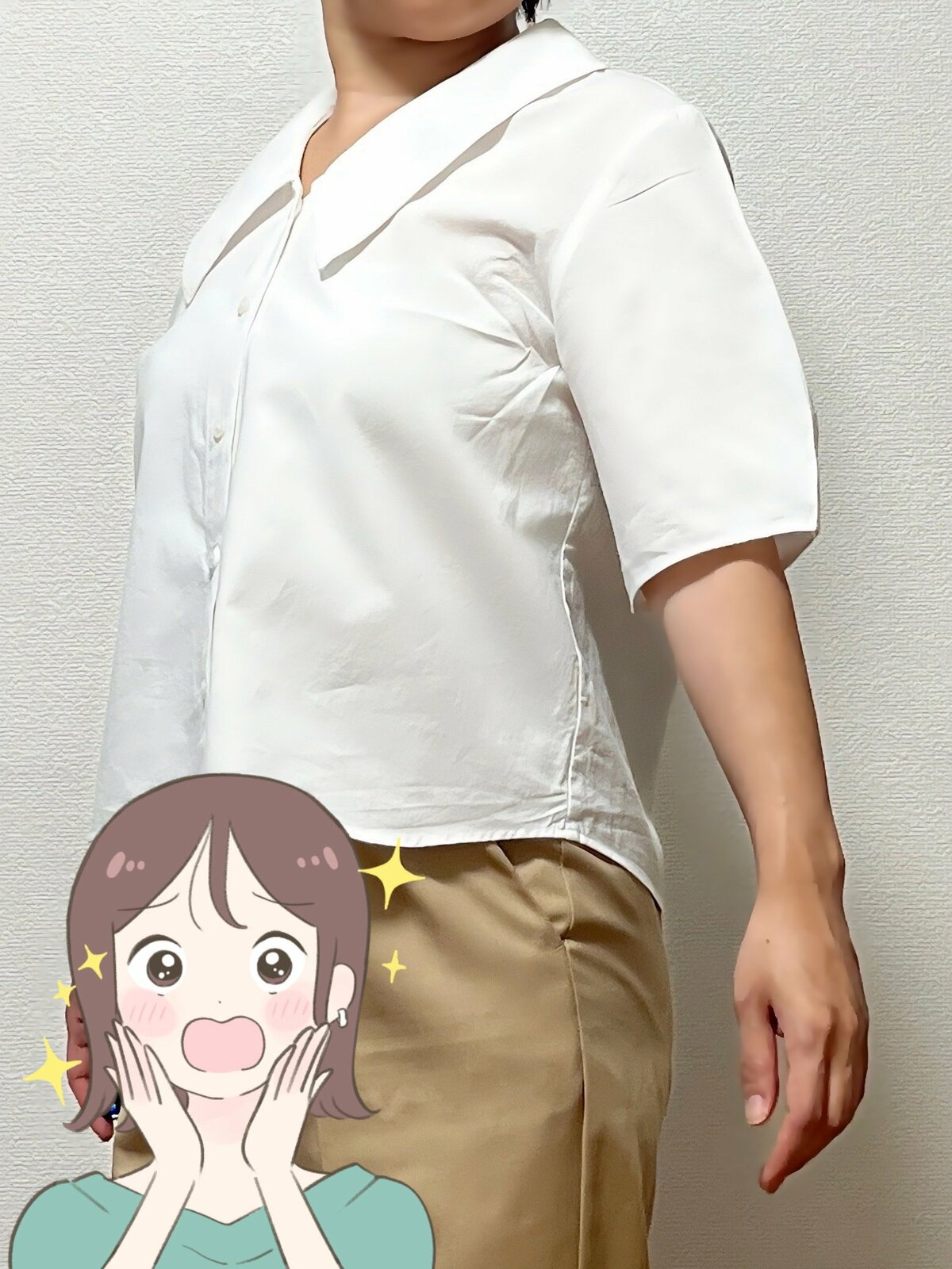 1990円→1490円に値下げ!GUの“華奢見えトップス”かわいいのに体型カバーできて嬉しい!「首まわりがキレイに見えます」「何にでも合わせやすい!」