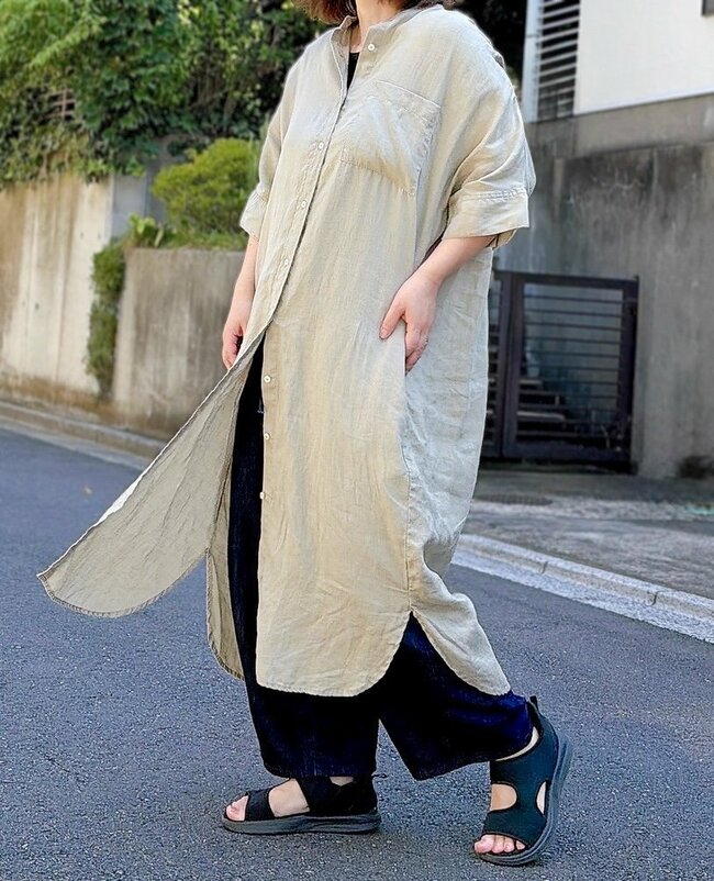 全身をまるっと体型カバー！しまむらの「楽ちんワンピース」今から秋までガンガン着回せます！《購入レビュー》