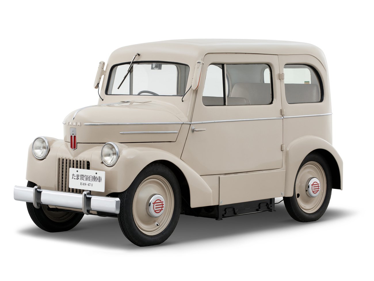 東京電気自動車が開発した「たま」。日本機械学会「機械遺産」に登録されている