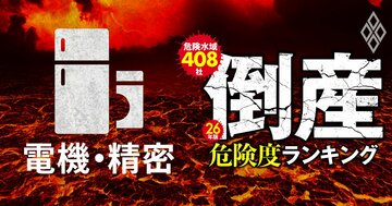 【電機・精密32社】倒産危険度ランキング2026最新版!10位ニプロ、28位日清紡HD、1位は?