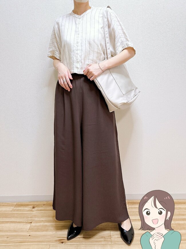 「サラッとはけて楽ちん」グローバルワークの“スカートみたいなワイドパンツ”快適すぎて毎日はきたい！「真夏も涼しくはけそう」「リラックスできます」