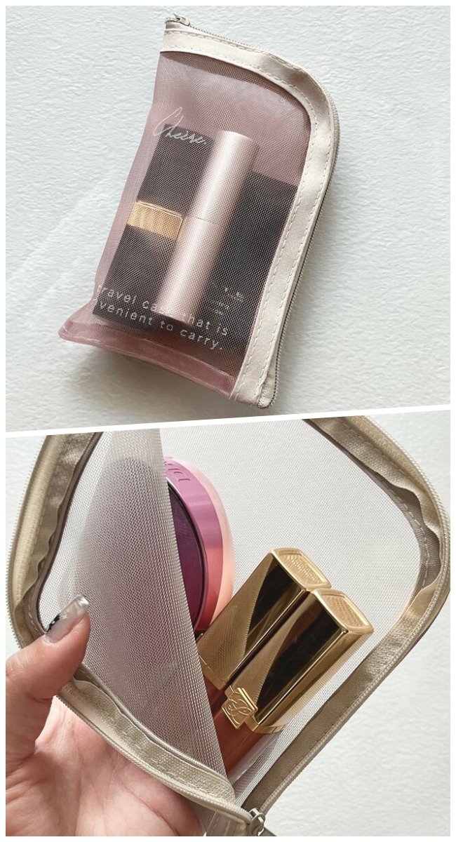 「購入して本当に良かった」無印良品の“ガバッと開くポーチ”化粧水ボトルも入って大容量…！「高級感があります」「大きさも形も理想的」