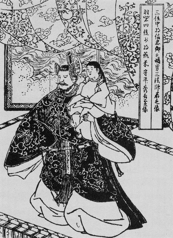 『絵本太閤記』より清洲会議の一場面（日本城郭資料館所蔵）