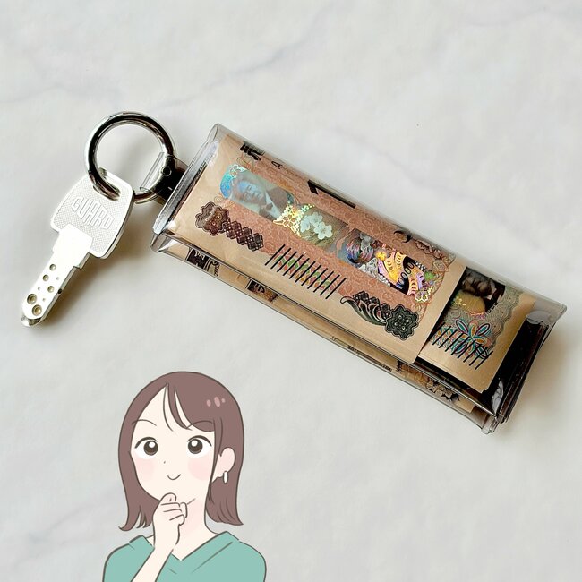 【ダイソー】まとめ買いして正解でした！お札も入る「ぺたんこコインポーチ」カギも一緒に持ち歩けて天才！《購入レビュー》