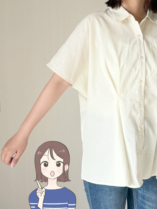 【しまむら】後ろ姿までカワイイ！1639円の「おしりまでカバーできるトップス」ウエストがキュッと細く見える！《購入レビュー》