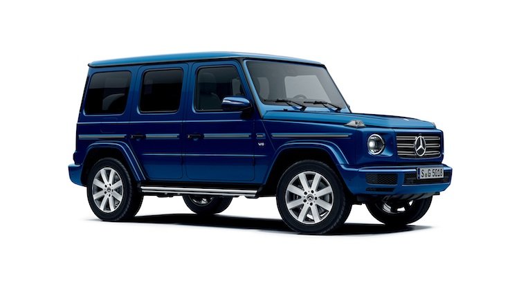 2018年4月に登場した旧型Gクラス最後の特別仕様車、ヘリテージエディション。日本限定で、それまでの歴史で特に人気の高かった5つのボディカラーを採用している。G350dをベースとし、価格は1190万円だった