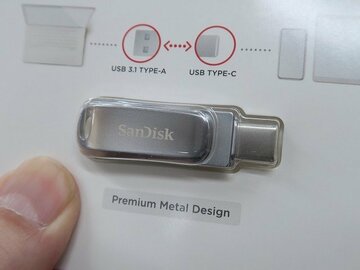 フルアルミボディーのType-C対応デュアルUSBメモリーがSanDiskから