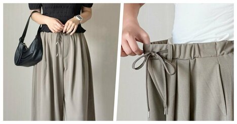 【しまむら】下半身が綺麗に見える！1639円の「高見えワイドパンツ」ぽわんとしたシルエットでオシャレ！《購入レビュー》